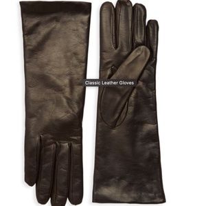 PORTOLANO Classic Leather Gloves - CORK COLOR (DARK BROWN) -  NEW SIZE 7